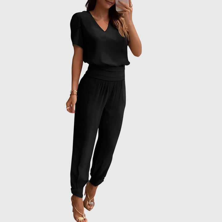 Jennifer™ | Conjunto Chic de Blusa y Pantalones - Carlos Hernández Madrid