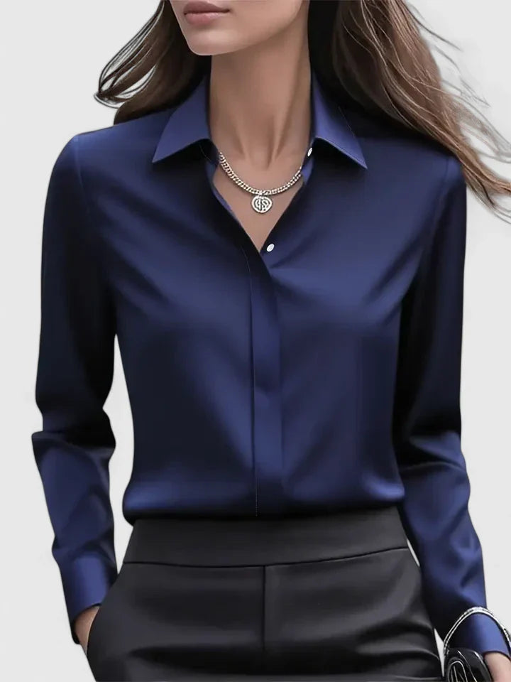 Elegant Melvaya top by Isabel y Miguel Madrid featuring a stylish design, perfect for sophisticated fashion looks.