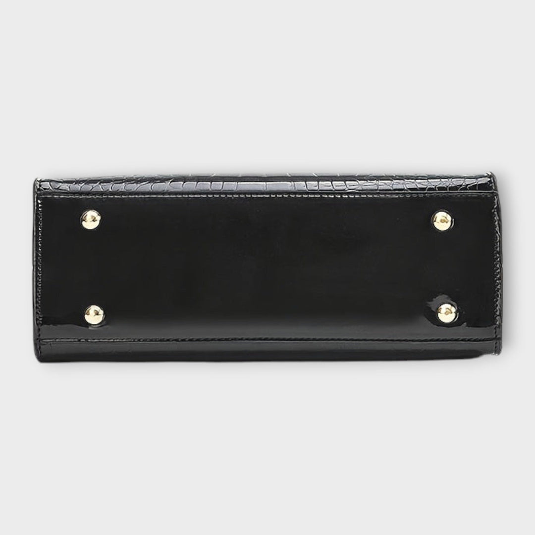 Olivia - Bolso de Mano con Diseño de Cocodrilo Brillante