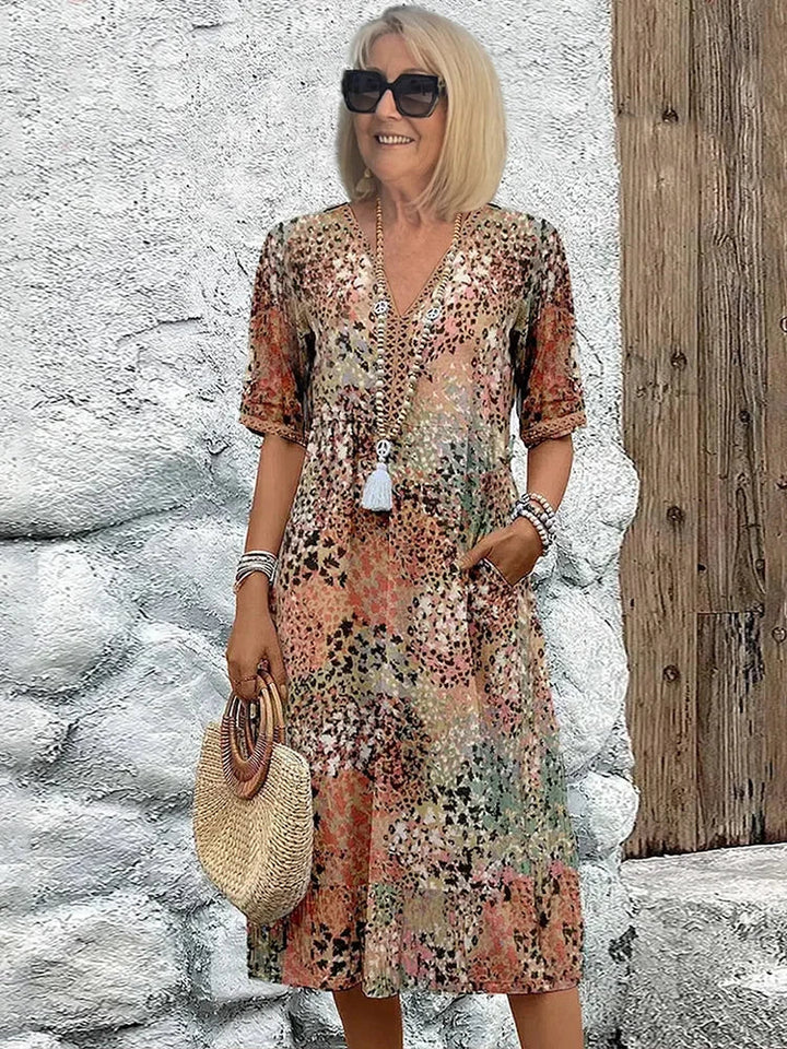 Lina | Vestido ligero con escote en V - Carlos Hernández Madrid