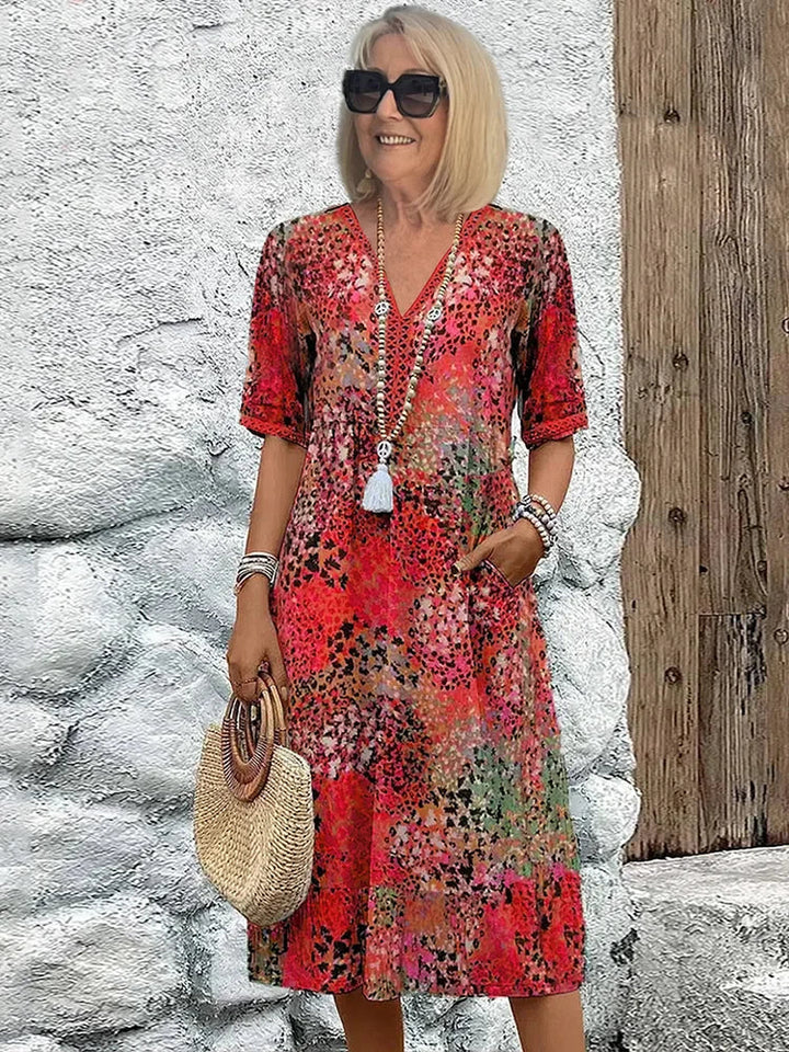 Lina | Vestido ligero con escote en V - Carlos Hernández Madrid