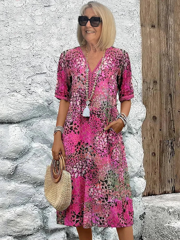 Lina | Vestido ligero con escote en V - Carlos Hernández Madrid