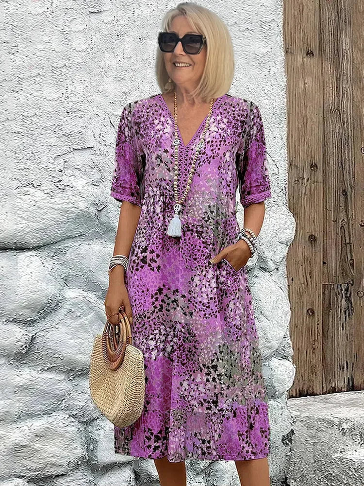 Lina | Vestido ligero con escote en V - Carlos Hernández Madrid