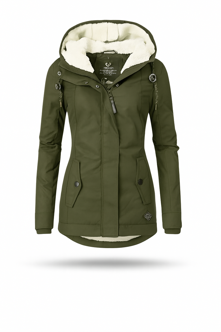 Soraya | Chaqueta Larga Impermeable con Capucha y Forro - Carlos Hernández Madrid