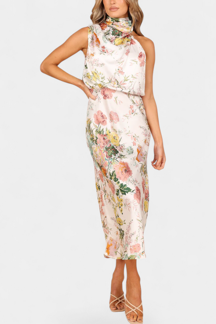 Lisa | Maxi Floral Halter - Carlos Hernández Madrid