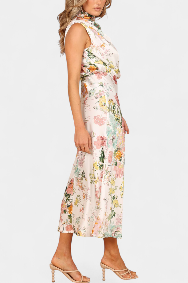 Lisa | Maxi Floral Halter - Carlos Hernández Madrid