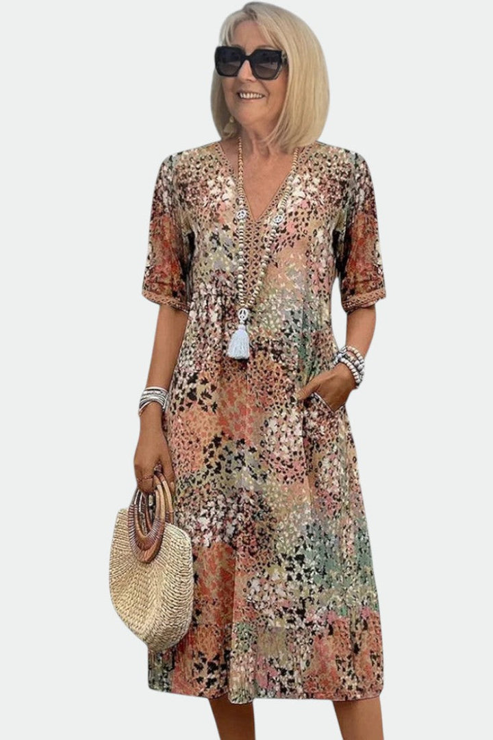 Lina | Vestido ligero con escote en V - Carlos Hernández Madrid
