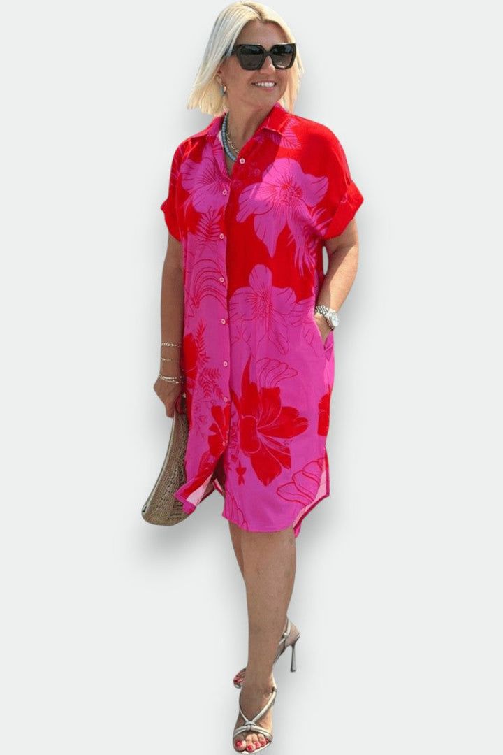 Naomi | Vestido con estampado de flores - Carlos Hernández Madrid