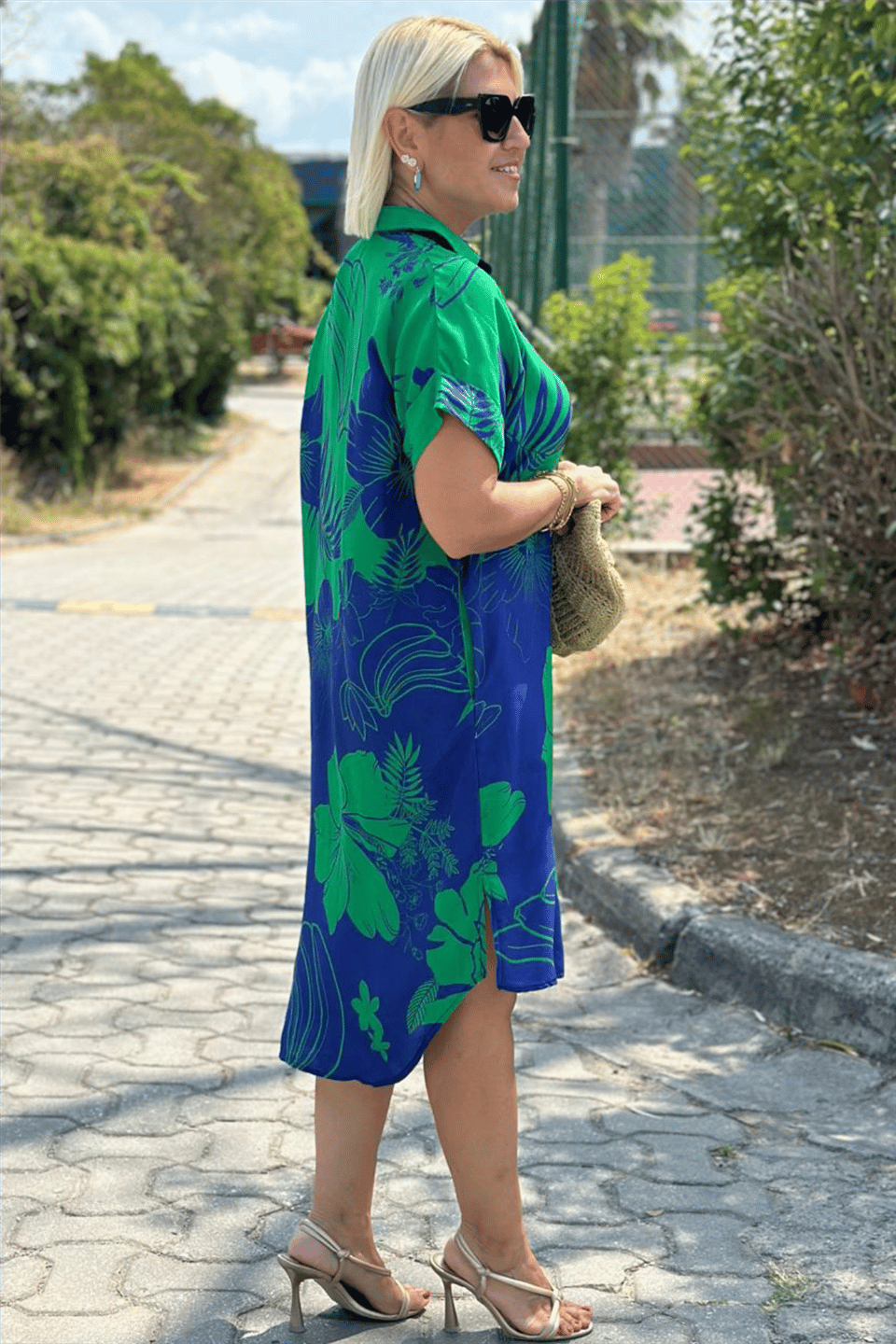 Naomi | Vestido con estampado de flores - Carlos Hernández Madrid